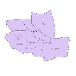 دانلود نقشه بخش های شهرستان سراوان