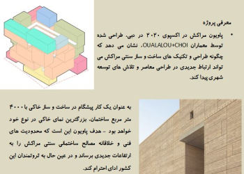 پاورپوینت تحلیل معماری  نمایشگاه غرفه مراکش 2020 دبی