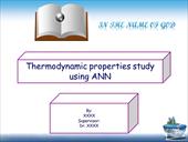 Thermodynamic properties study using ANN