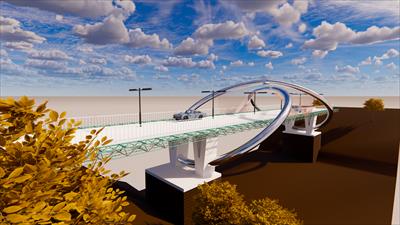 طراحی سه بعدی پل اینفینیتی در دبی