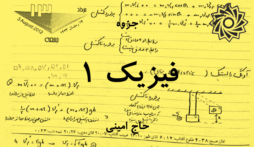 دانلود جزوه فیزیک عمومی 1 (حاج امینی – دانشگاه شهید رجایی) 2021